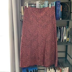 Loft Leopard Print MIDI Skirt